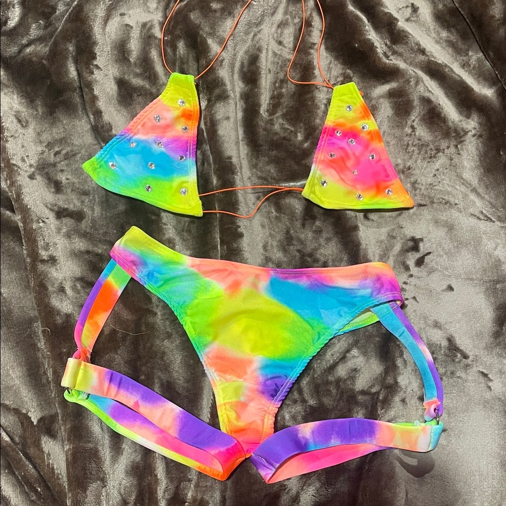 Vibrant Tie-Dye lingerie